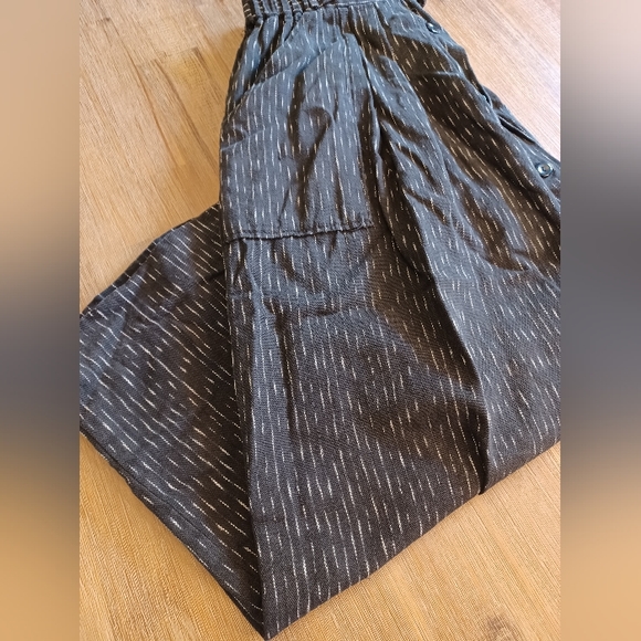 Handwoven PUENTE Guatemala Vintage Skirt Pleated Button up Midi 100% cot… - Picture 3 of 12